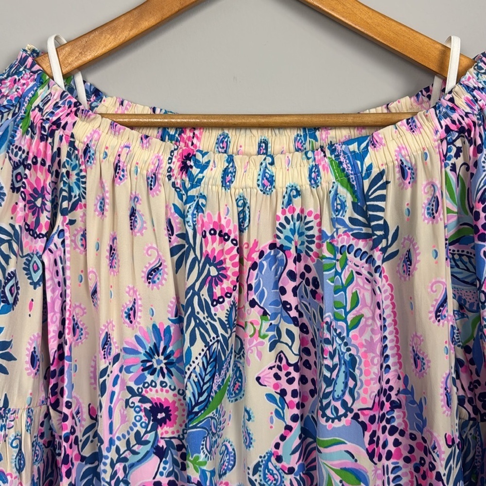 Lilly Pulitzer Nevie Off The Shoulder Top. Haute Nature. Size S. - Picture 2 of 9
